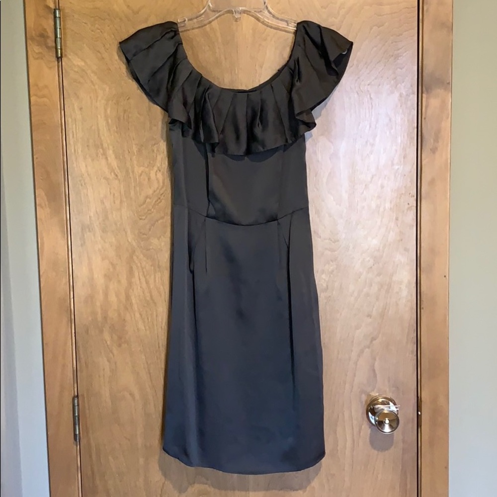 BR olive silk dress